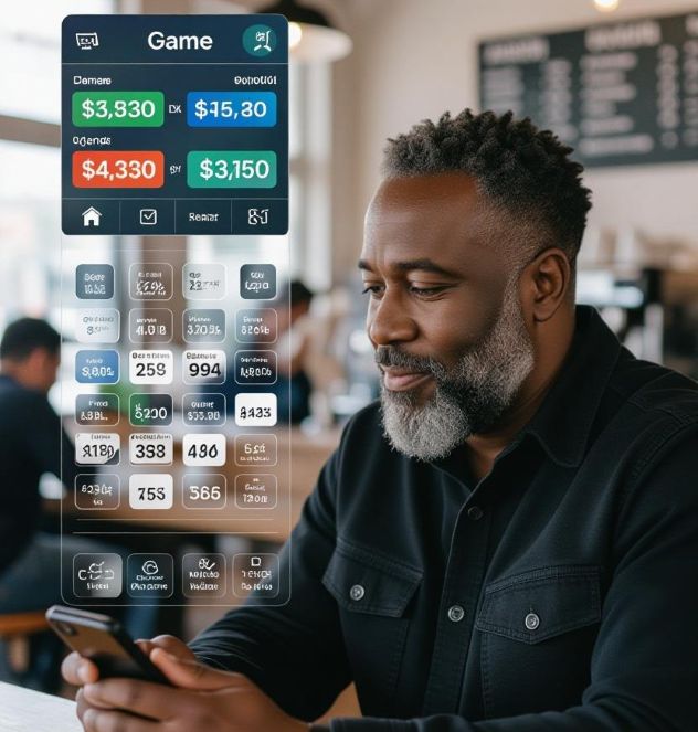 checking lottery or number game results on a smartphone