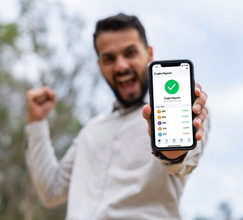 celebrating crypto payouts